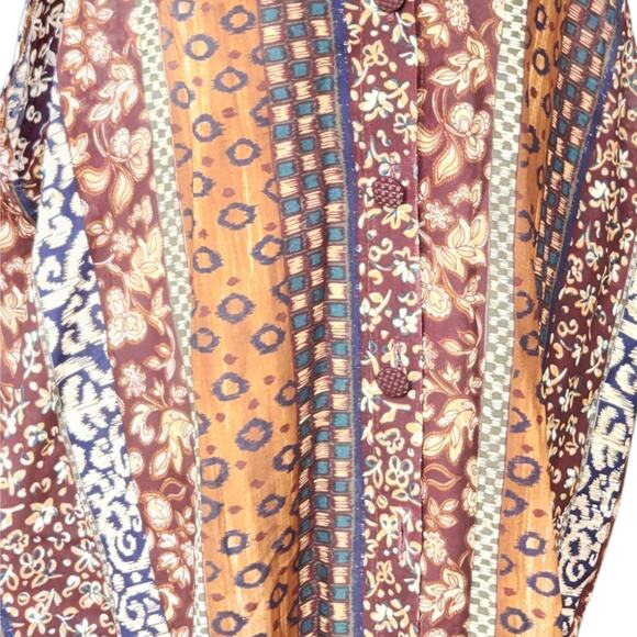 Chelsea Jones Orange & Brown Sleeveless Button-Down Tank – Size 24W - Picture 6 of 9